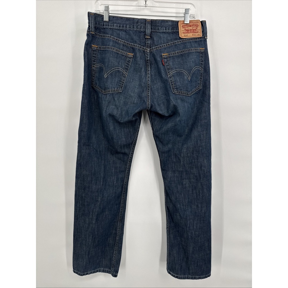 Levis 514 Straight Leg Jeans Men's 34x30 Medium‎ Wash Blue Denim